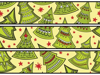 Christmas Trees Bulletin Board Decor Kit, Christmas Trees Letters