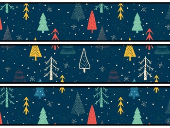 Christmas Trees Bulletin Board Decor Kit, Christmas Trees Letters