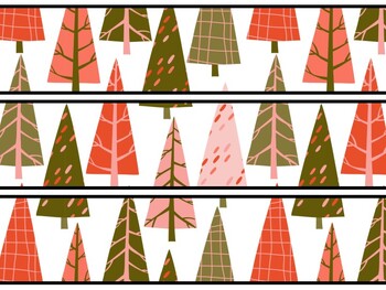 Christmas Trees Bulletin Board Decor Kit, Christmas Trees Letters