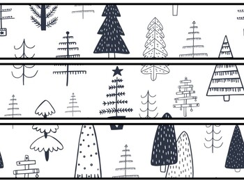 Christmas Trees Bulletin Board Decor Kit, Christmas Trees Letters