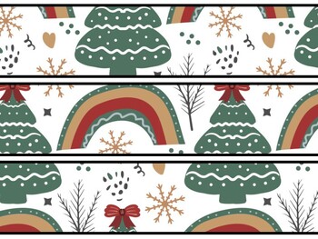 Christmas Trees Bulletin Board Decor Kit, Christmas Trees Letters
