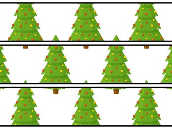 Christmas Trees Bulletin Board Decor Kit, Christmas Trees Letters