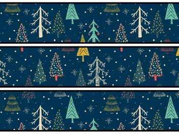 Christmas Trees Bulletin Board Decor Kit, Christmas Trees Letters