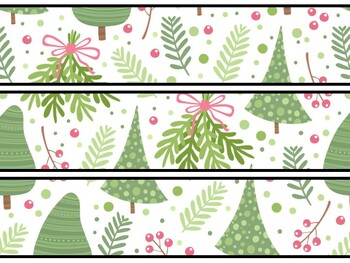 Christmas Trees Bulletin Board Decor Kit, Christmas Trees Letters
