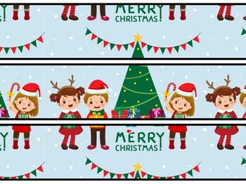 Christmas Trees Bulletin Board Decor Kit, Christmas Trees Letters