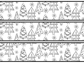 Christmas Trees Bulletin Board Decor Kit, Christmas Trees Letters