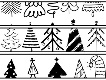 Christmas Trees Bulletin Board Decor Kit, Christmas Trees Letters