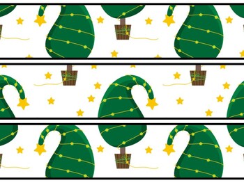 Christmas Trees Bulletin Board Decor Kit, Christmas Trees Letters