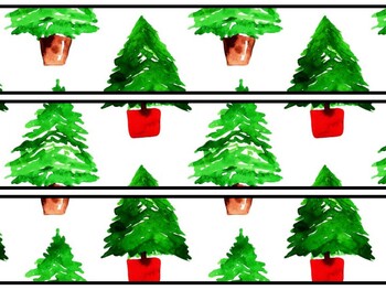 Christmas Trees Bulletin Board Decor Kit, Christmas Trees Letters