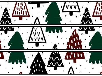 Christmas Trees Bulletin Board Decor Kit, Christmas Trees Letters