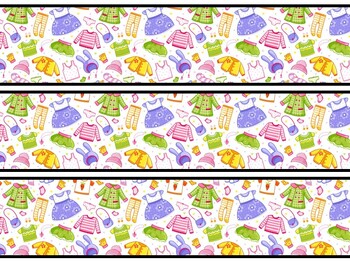 Clothes Bulletin Board Decor Kit, Clothes Letters