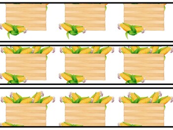 Corn, Maize Bulletin Board Decor Kit, Corn, Maize Letters