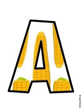 Corn, Maize Bulletin Board Décor Kit, Corn, Maize Bulletin Board Letters