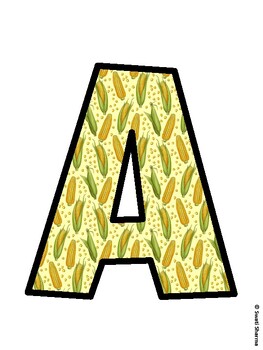 Corn, Maize Bulletin Board Décor Kit, Corn, Maize Bulletin Board Letters