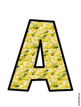 Corn, Maize Bulletin Board Décor Kit, Corn, Maize Bulletin Board Letters