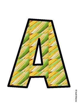 Corn, Maize Bulletin Board Décor Kit, Corn, Maize Bulletin Board Letters