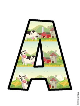 Cow Bulletin Board Decor Kit, Cow Bulletin Board Letters