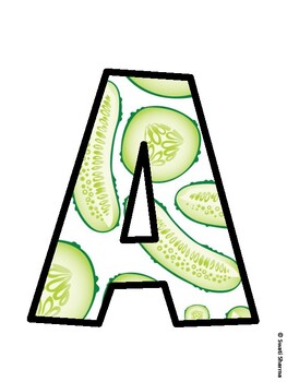 Cucumber Bulletin Board Décor Kit, Cucumber Bulletin Board Letters
