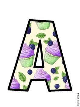 Cupcake Bulletin Board Décor Kit, Cupcake Bulletin Board Letters