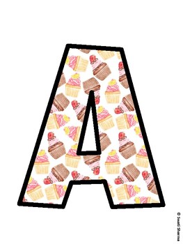 Cupcake Bulletin Board Décor Kit, Cupcake Bulletin Board Letters
