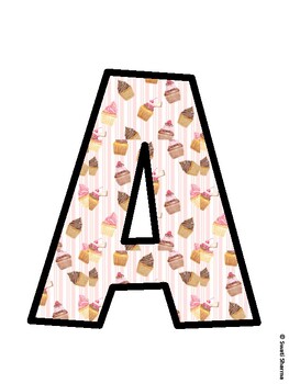 Cupcake Bulletin Board Décor Kit, Cupcake Bulletin Board Letters