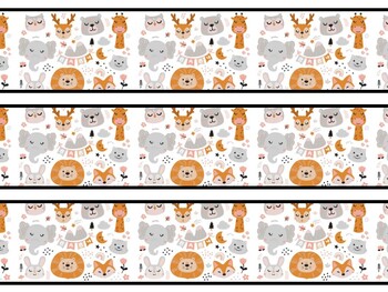 Cute Animals Bulletin Board Decor Kit, Cute Animals Letters