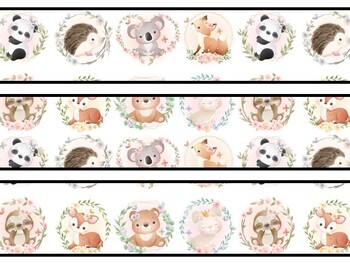 Cute Animals Bulletin Board Decor Kit, Cute Animals Letters
