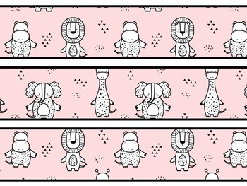 Cute Animals Bulletin Board Decor Kit, Cute Animals Letters