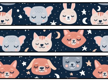 Cute Animals Bulletin Board Decor Kit, Cute Animals Letters