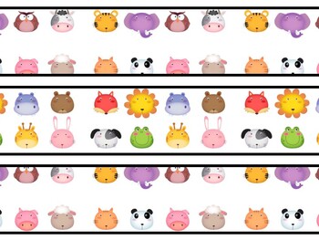 Cute Animals Bulletin Board Decor Kit, Cute Animals Letters