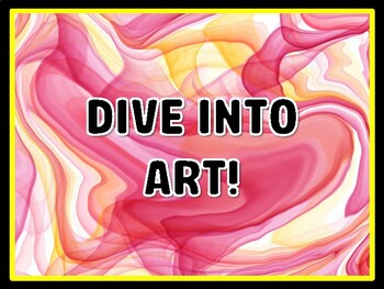 DIVE INTO ART! Art Door Décor, Art Bulletin Board Décor