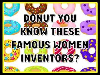 DONUT YOU KNOW THESE FAMOUS WOMEN INVENTORS? Donut Door Décor