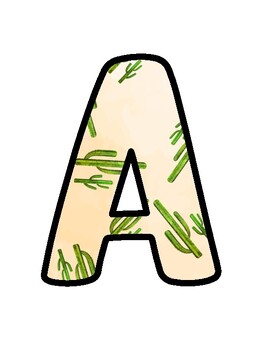 Desert Bulletin Board Décor Kit, Desert Letters