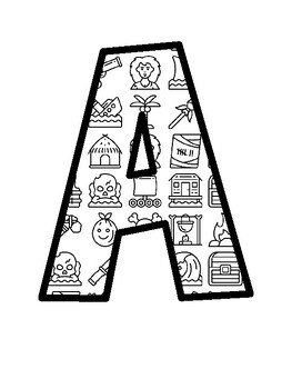 Desert Island Bulletin Board Letters, Desert Island Bulletin Board Décor Kit