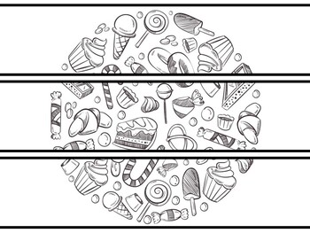 Desserts Bulletin Board Decor Kit, Desserts Letters