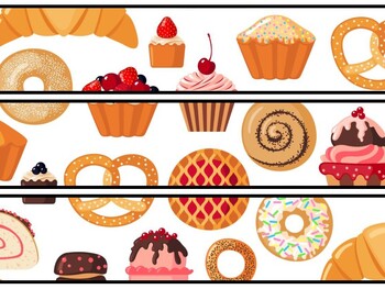 Desserts Bulletin Board Decor Kit, Desserts Letters