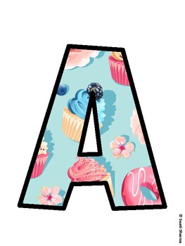 Desserts Bulletin Board Décor Kit, Desserts Bulletin Board Letters