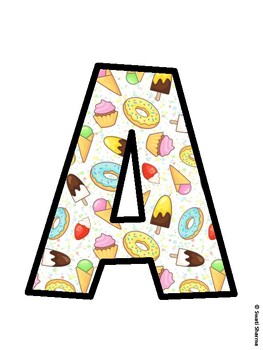Desserts Bulletin Board Décor Kit, Desserts Bulletin Board Letters