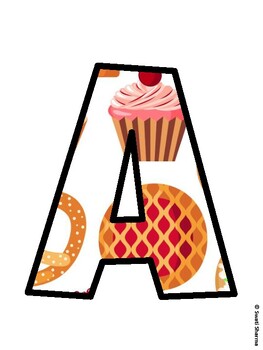Desserts Bulletin Board Décor Kit, Desserts Bulletin Board Letters