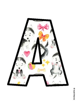 Dog Bulletin Board Decor Kit, Dog Bulletin Board Letters