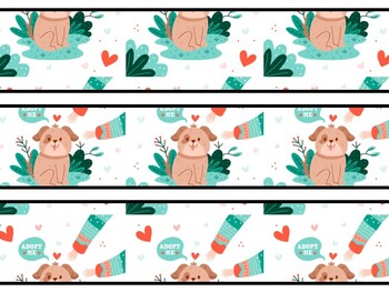 Dog Bulletin Board Decor Kit, Dog Letters