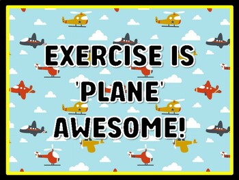 EXERCISE IS 'PLANE' AWESOME! Air Transportation Door Décor