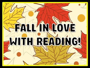 FALL IN LOVE WITH READING! Leaves Door Décor, Leaves Bulletin Board Décor Kit