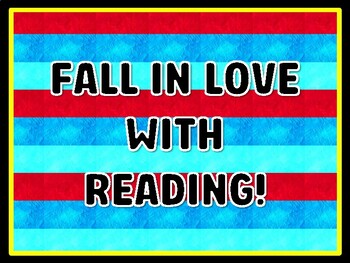 FALL IN LOVE WITH READING! Read Across America Door Décor