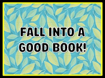 FALL INTO A GOOD BOOK! Leaves Door Décor, Leaves Bulletin Board Décor Kit