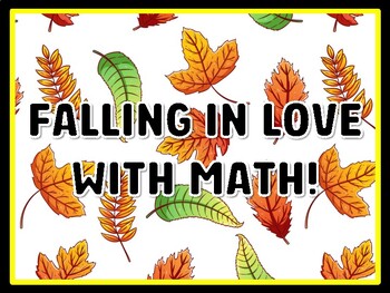 FALLING IN LOVE WITH MATH! Leaves Door Décor, Leaves Bulletin Board Décor Kit