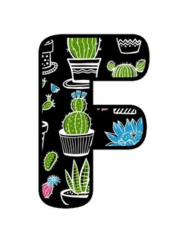 FAN-CACTUS MATH FACTS!, Cactus, Succulent Bulletin Board Decor