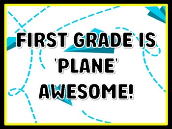 FIRST GRADE IS 'PLANE' AWESOME! Air Transportation Door Décor