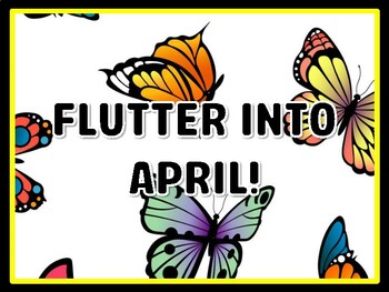 FLUTTER INTO APRIL! Butterfly Door Décor, Butterfly Bulletin Board Décor
