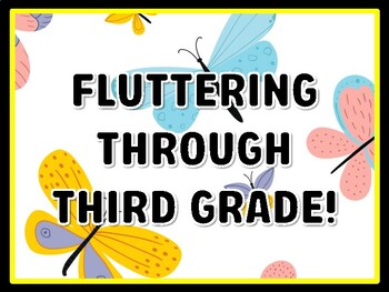 FLUTTERING THROUGH THIRD GRADE! Butterfly Door Décor